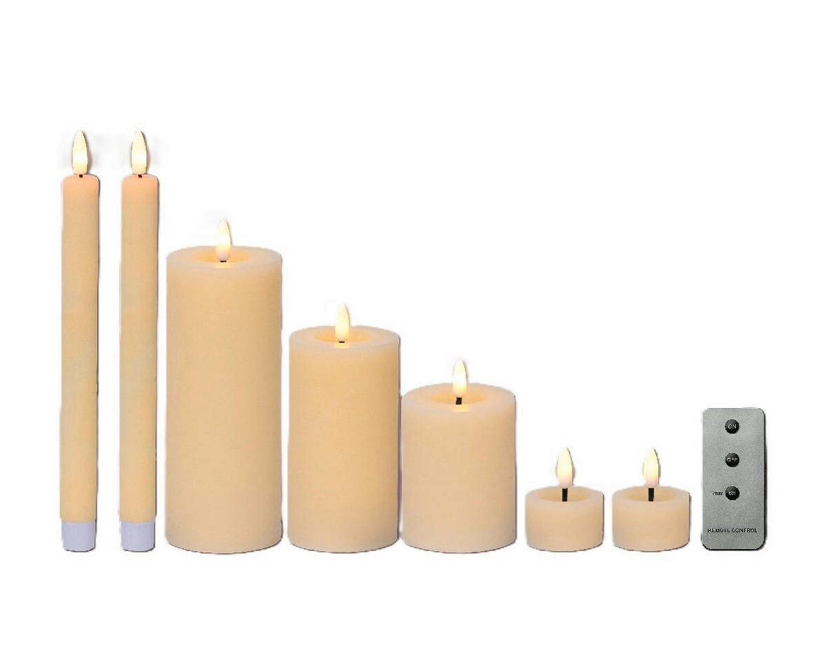 LED-KERZE  - Weiß, Basics, Kunststoff/Paraffin - Ambia Home