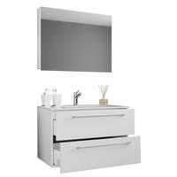 BADRUM 60 cm  - vit/aluminiumfärg, Modern, metall/trämaterial (60cm) - MID.YOU