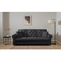 SCHLAFSOFA Arles in Bouclé Anthrazit  - Anthrazit/Buchefarben, Design, Holz/Textil (240/94/98cm) - MID.YOU