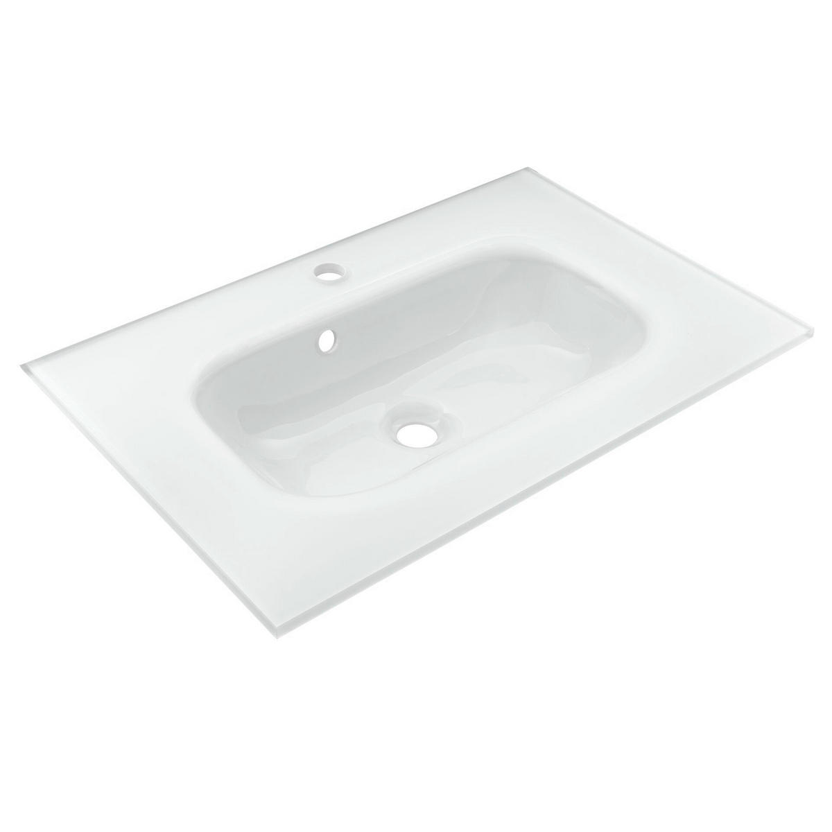 WASCHTISCHKOMBI  - Weiß/Grau, Basics, Glas/Holzwerkstoff (70,5/14/46,5cm) - MID.YOU