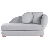 RÉCAMIERE Mikrofaser Hellblau  - Eichefarben/Hellblau, Lifestyle, Holz/Textil (176/85/88cm) - Xora