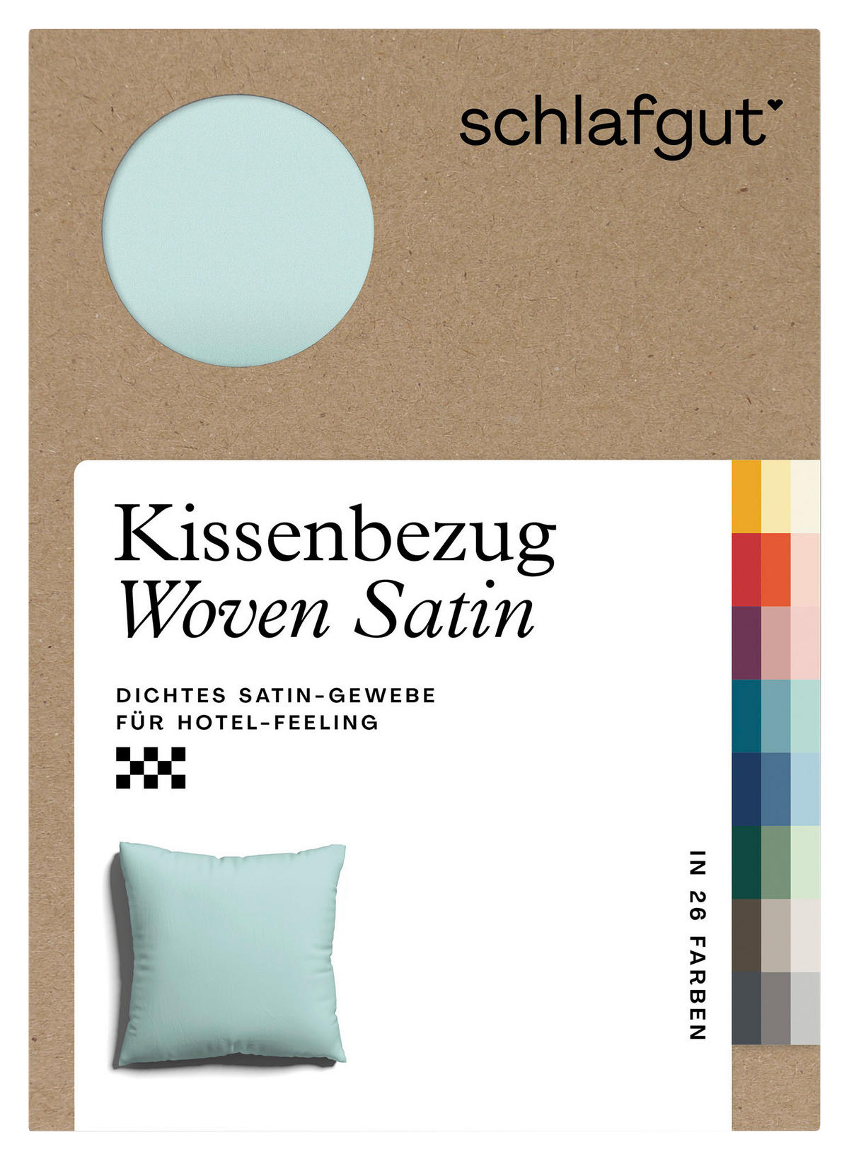 KOPFKISSENBEZUG WOVEN SATIN 80/80 cm  - Türkis, Basics, Textil (80/80cm) - Schlafgut