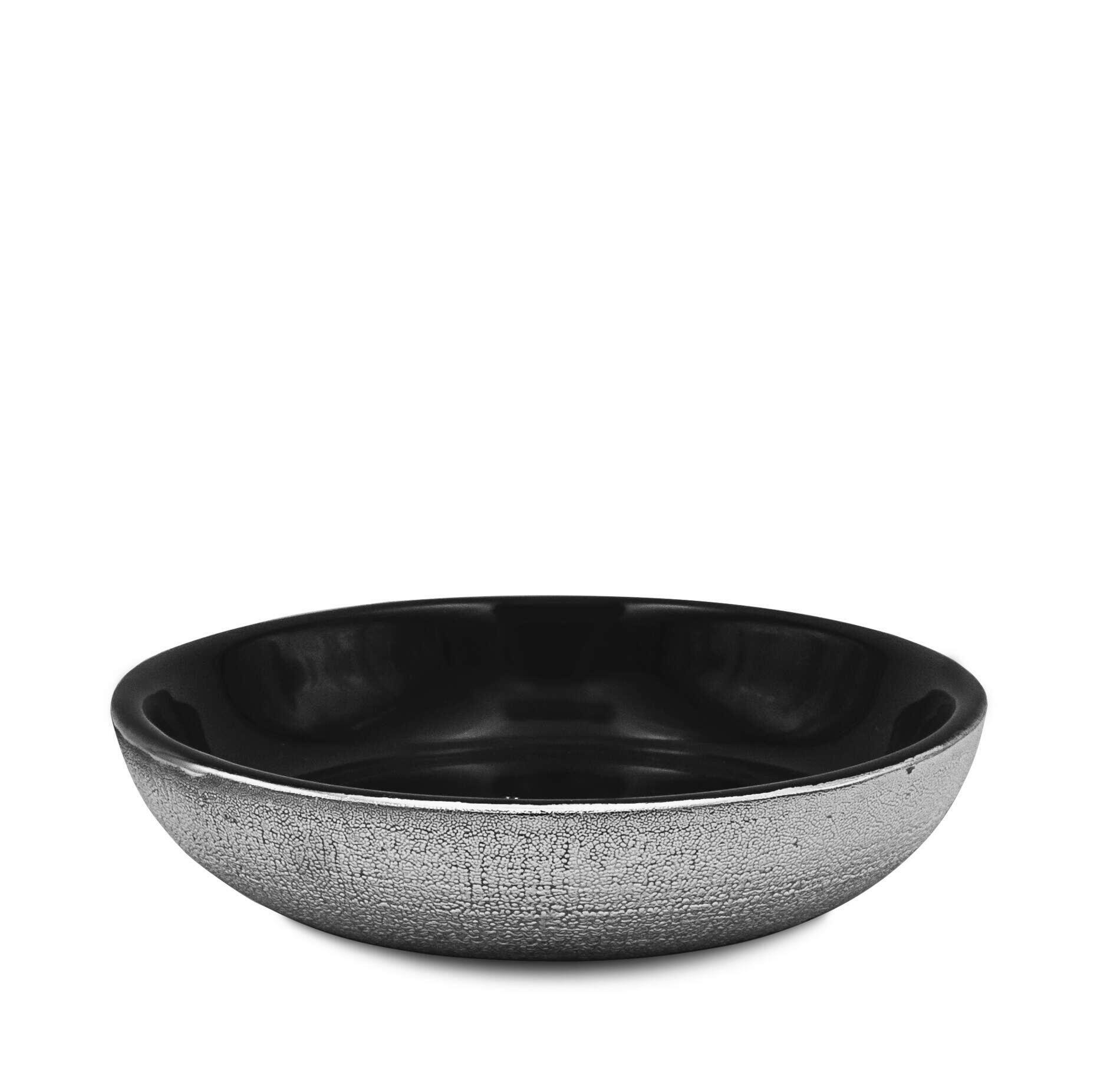 SEIFENSCHALE Keramik  - Silberfarben, Basics, Keramik (10,9/2,5/10,9cm) - Sadena