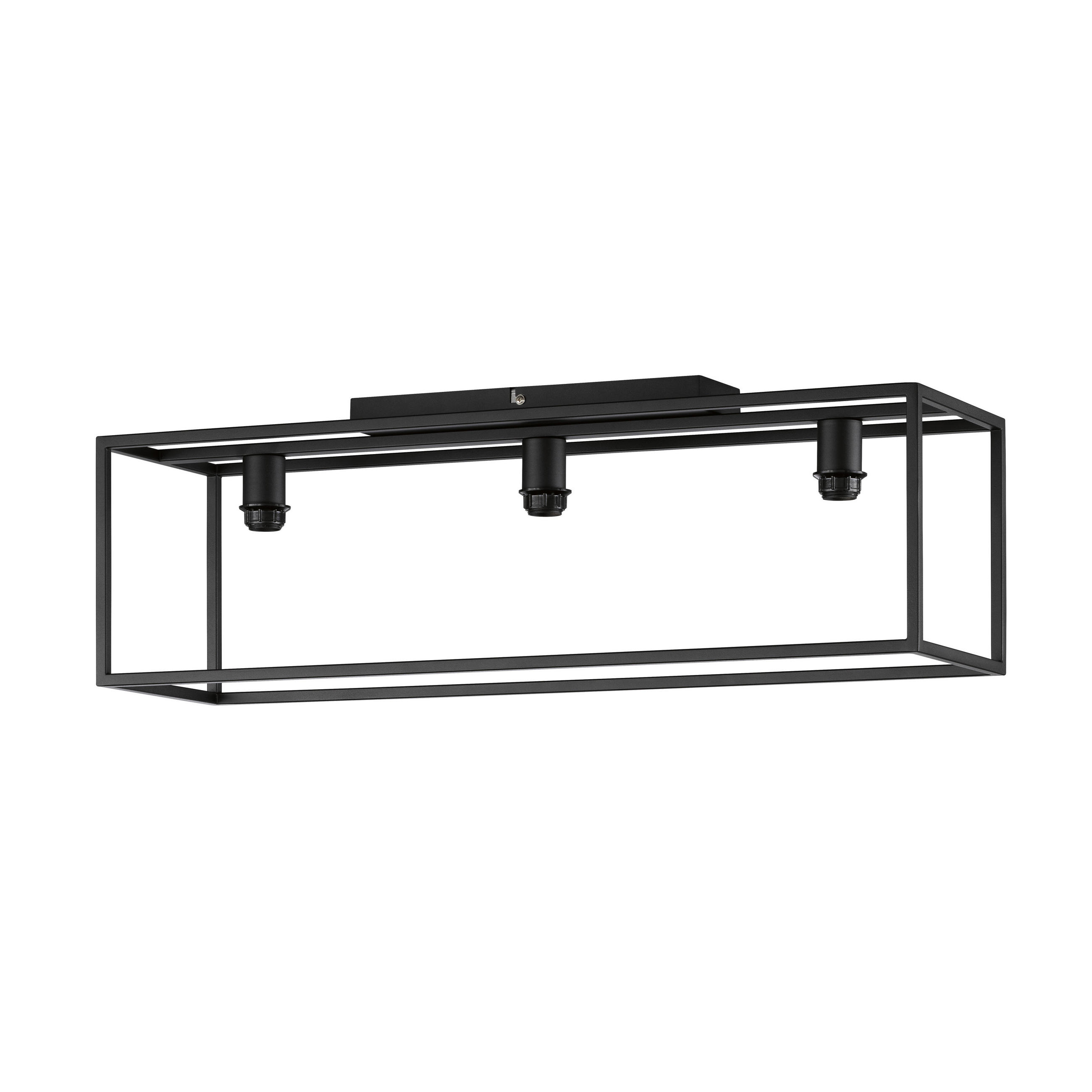 DECKENLEUCHTE    70/20/22,5 cm  - Schwarz, Basics, Metall (70/20/22,5cm) - Fischer & Honsel