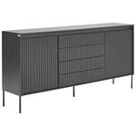 SIDEBOARD Schwarz 166/82/40 cm - Schwarz, Trend, Holzwerkstoff/Metall (166/82/40cm) - Hom`in