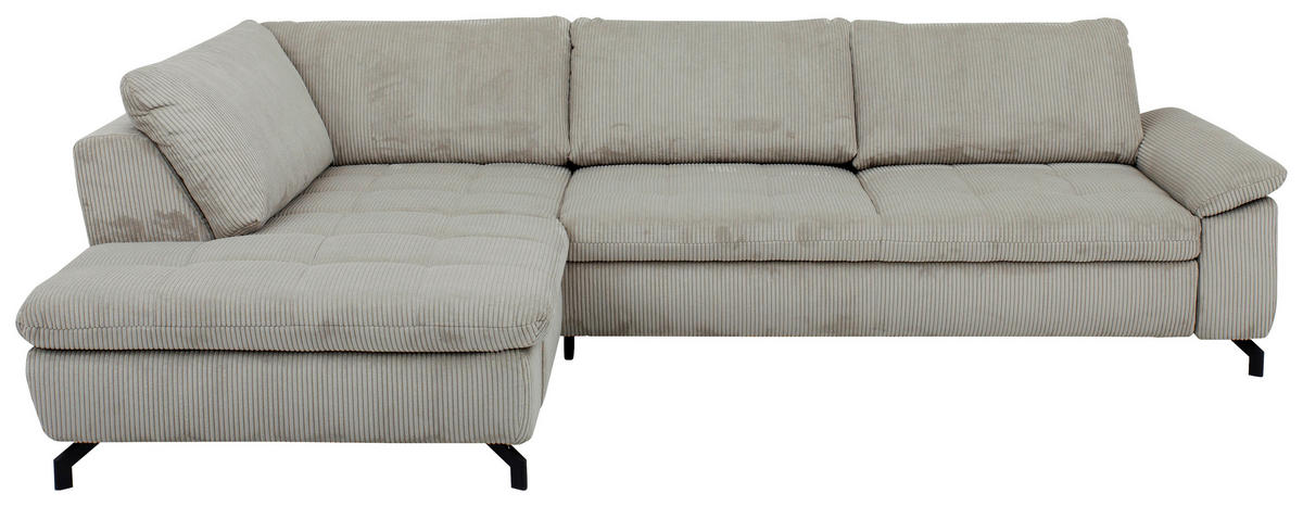 HÖRNSOFFA i manchester, velour ljusgrön  - ljusgrön/svart, Design, metall/textil (197/291cm) - Beldomo Style