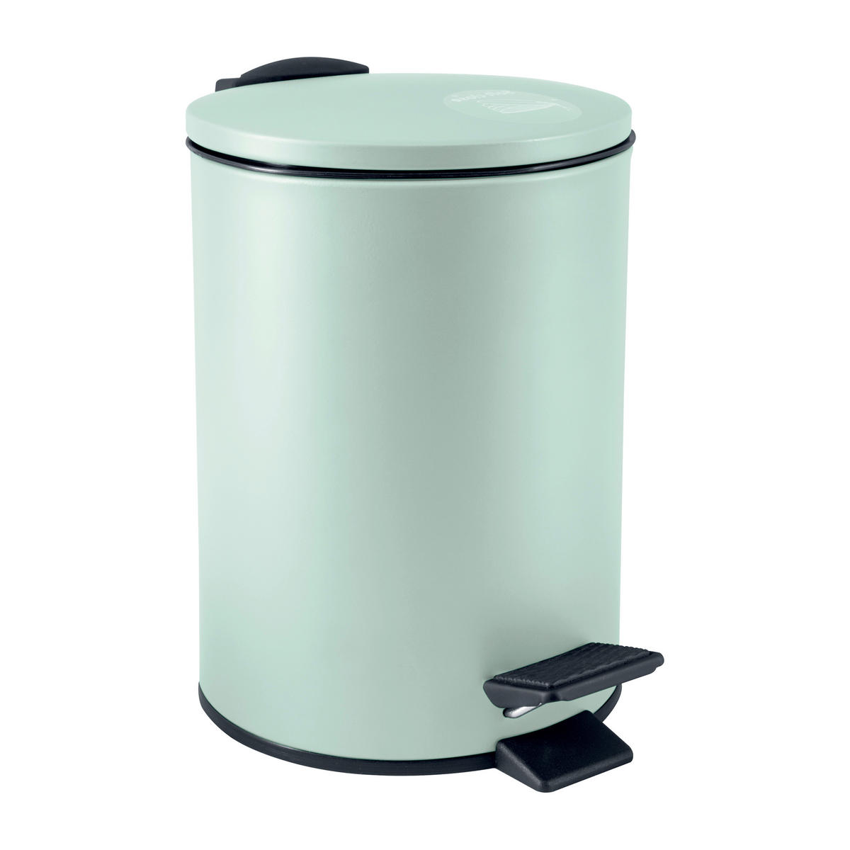 TRETEIMER ADELAR 3 L  - Salbeigrün/Schwarz, Basics, Kunststoff/Metall (16.80/16.80/22.80cm) - Spirella