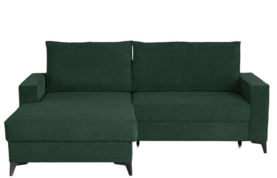 Colțar Extensibil, lemn, metal, textil, verde,