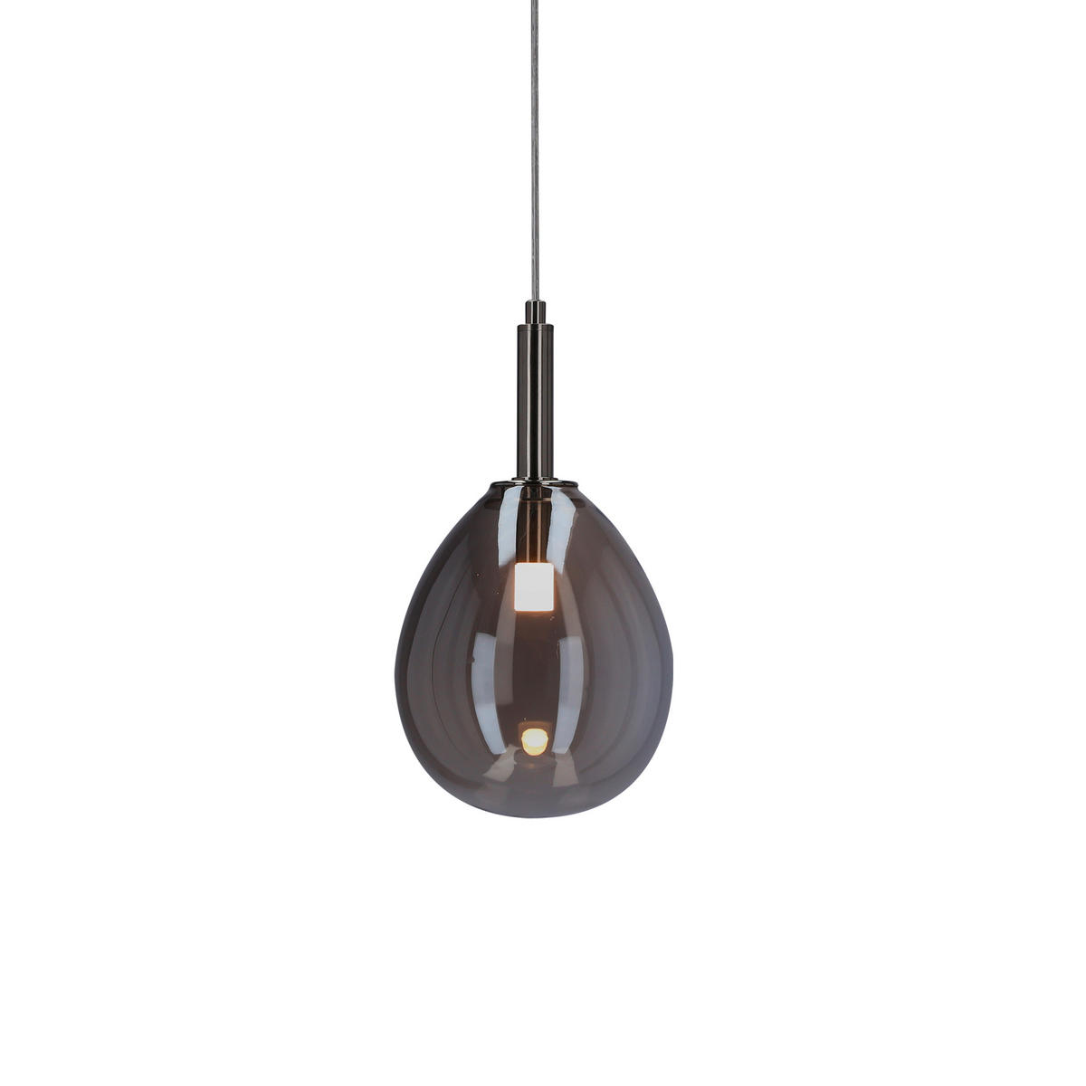 LED-HÄNGELEUCHTE Lukka 18/18/115 cm   - Chromfarben/Silberfarben, Design, Glas/Metall (18/18/115cm)
