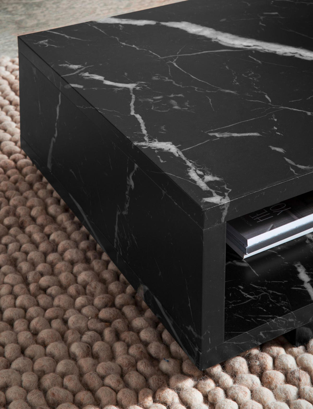 COUCHTISCH in Holzwerkstoff 100/50/25 cm   - Schwarz, Design, Holzwerkstoff/Kunststoff (100/50/25cm) - Livetastic