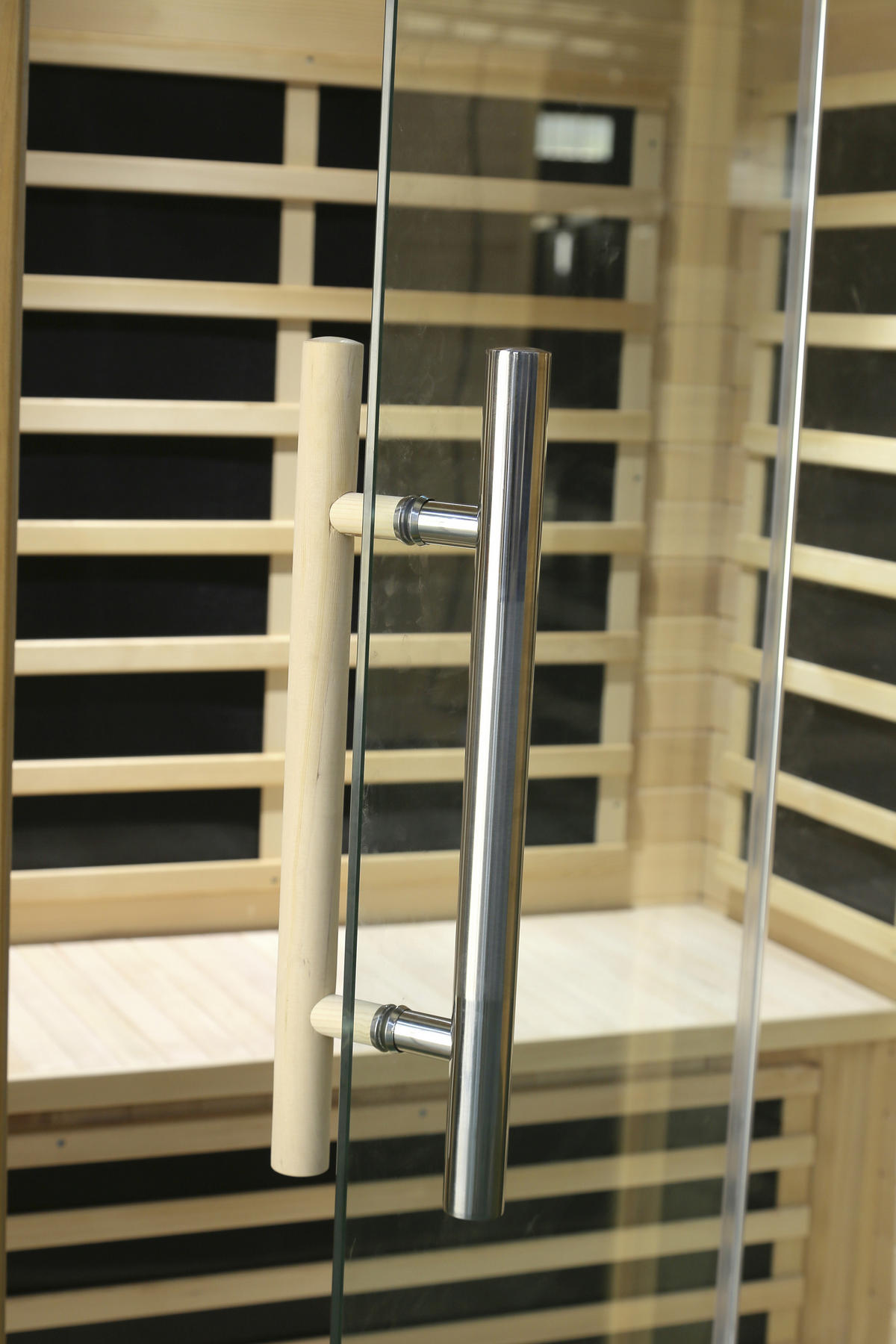 INFRAROTKABINE HEMLOCK II für 2 Personen HEMLOCK II  - MODERN, Glas/Holz (120/105/190cm)