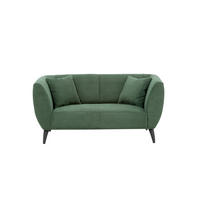 2-SITZER-SOFA Cord Grün  - Schwarz/Grün, MODERN, Holz/Textil (172/83/88cm) - MID.YOU