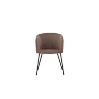 STUHL Braun, Schwarz  - Schwarz/Braun, MODERN, Textil/Metall (55/78/55cm) - Livetastic