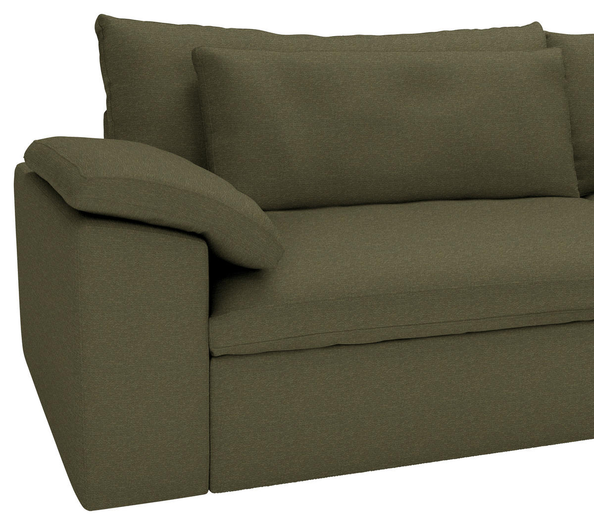 ECKSOFA  Chenille Grün  - Schwarz/Grün, Modern, Kunststoff/Textil (306/198cm) - Carryhome