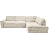 ECKSOFA in Feincord Naturfarben  - Schwarz/Naturfarben, Design, Kunststoff/Textil (316/242cm) - Niels Andersson