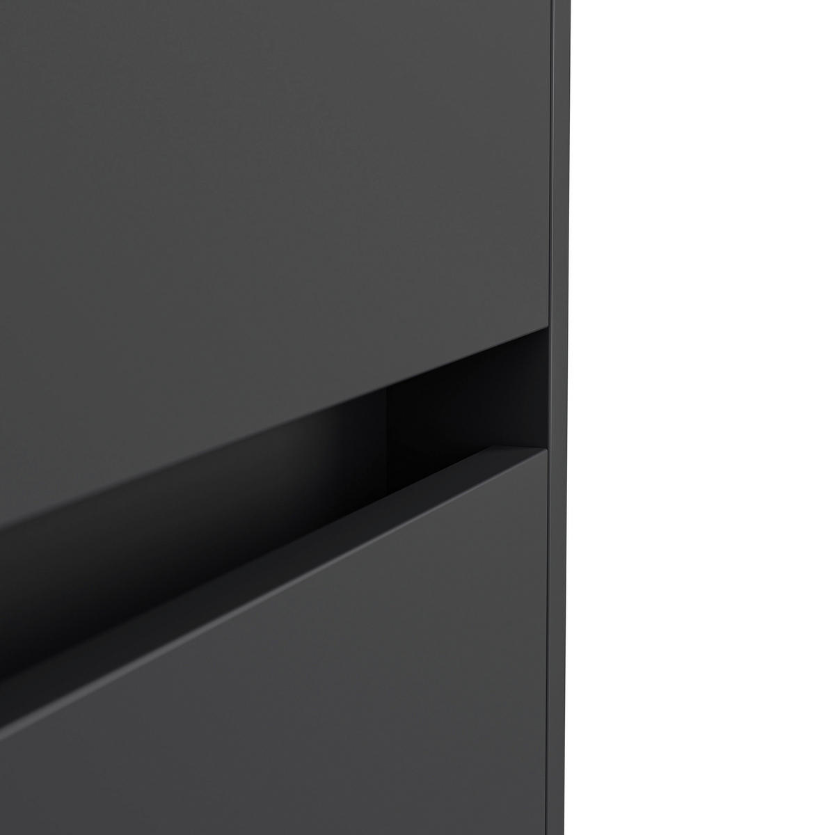 NACHTTISCH 61,2/65/42 cm  in Graphitfarben  - Graphitfarben/Schwarz, Basics, Holzwerkstoff/Metall (61,2/65/42cm) - MID.YOU