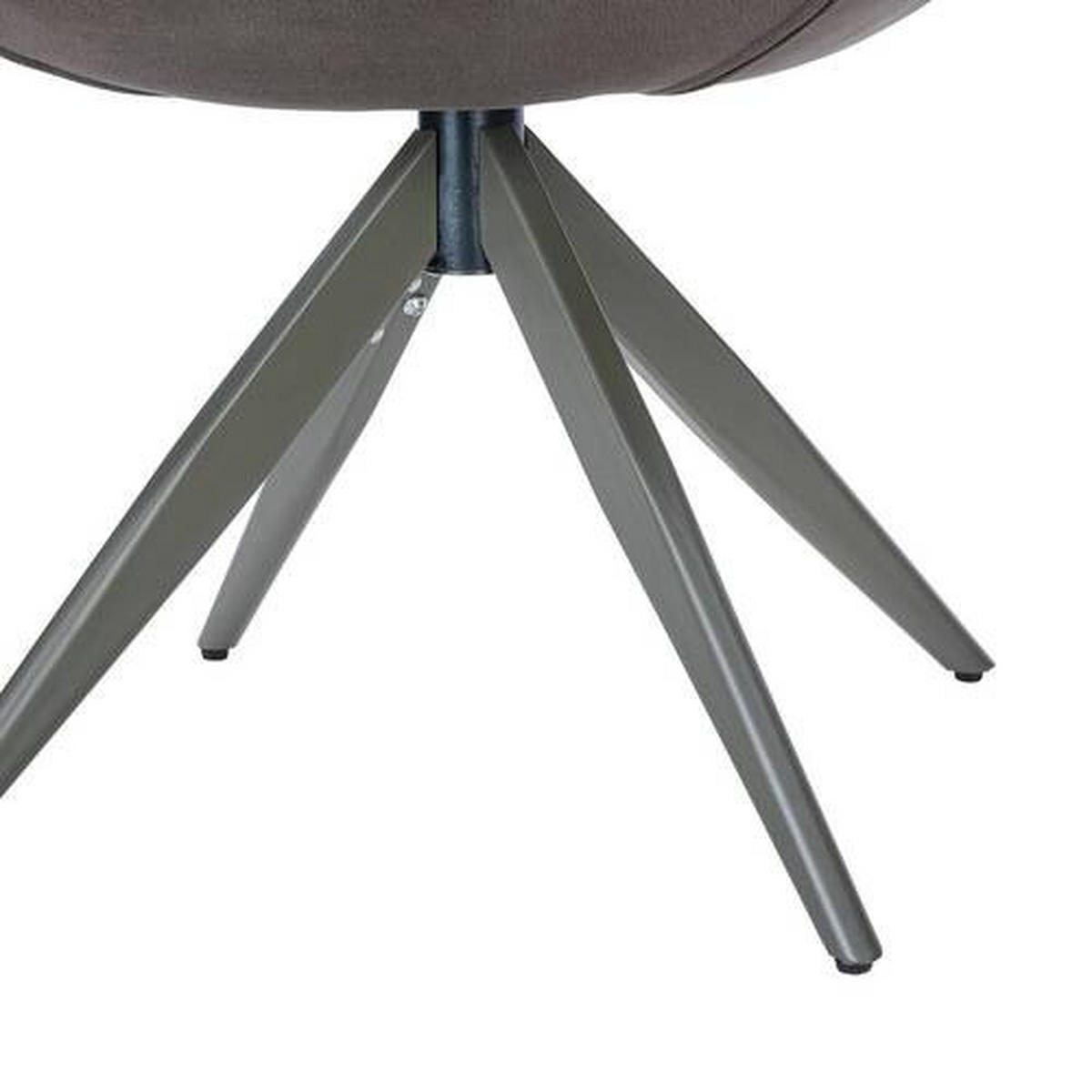 ARMLEHNSTUHL  in Eisen Webstoff  - Dunkelgrau, MODERN, Textil/Metall (59/84/59cm) - Livetastic