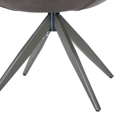 Thumbnail - Livetastic Armlehnstuhl, Dunkelgrau, Metall, Textil, Drehkreuz, 59x84x59 cm, Sitzfläche 360° drehbar, Esszimmer, Stühle,...