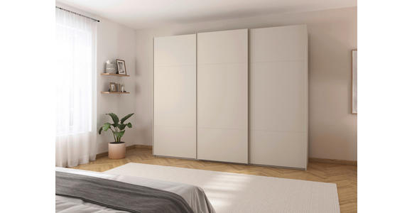 SCHWEBETÜRENSCHRANK 301/223/68 cm 3-türig Champagner - Champagner, KONVENTIONELL, Holzwerkstoff/Metall (301/223/68cm) - Novel