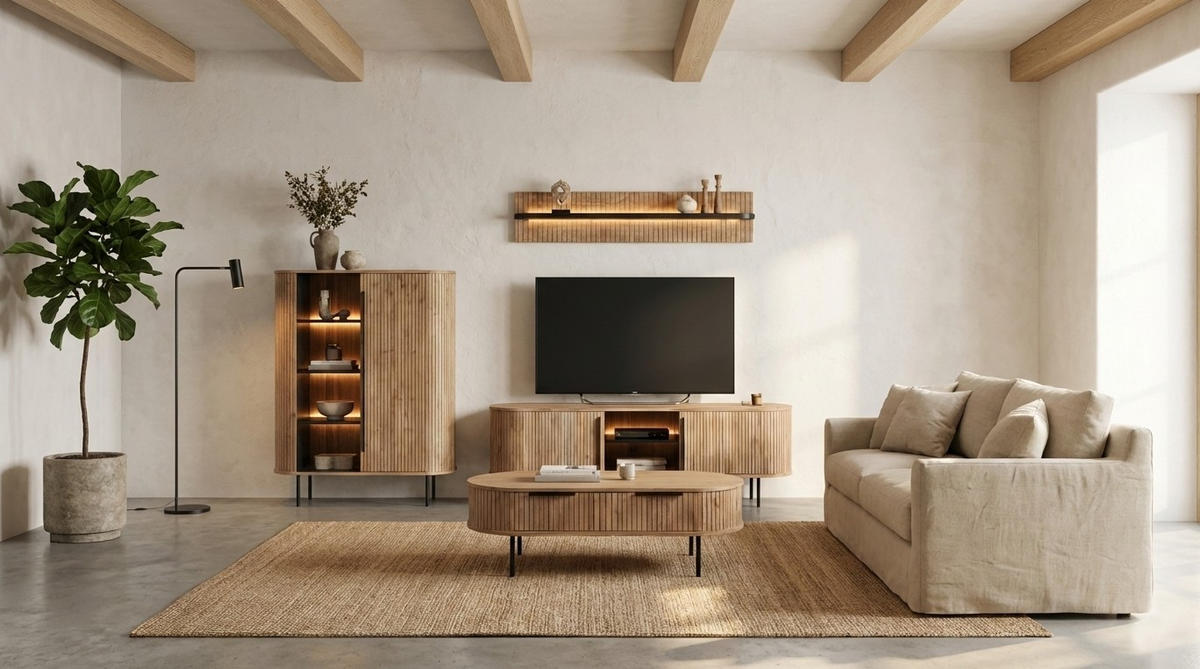 COUCHTISCH Akazie massiv Grau  - Grau, KONVENTIONELL, Holz/Metall (118/40/60cm) - Livetastic