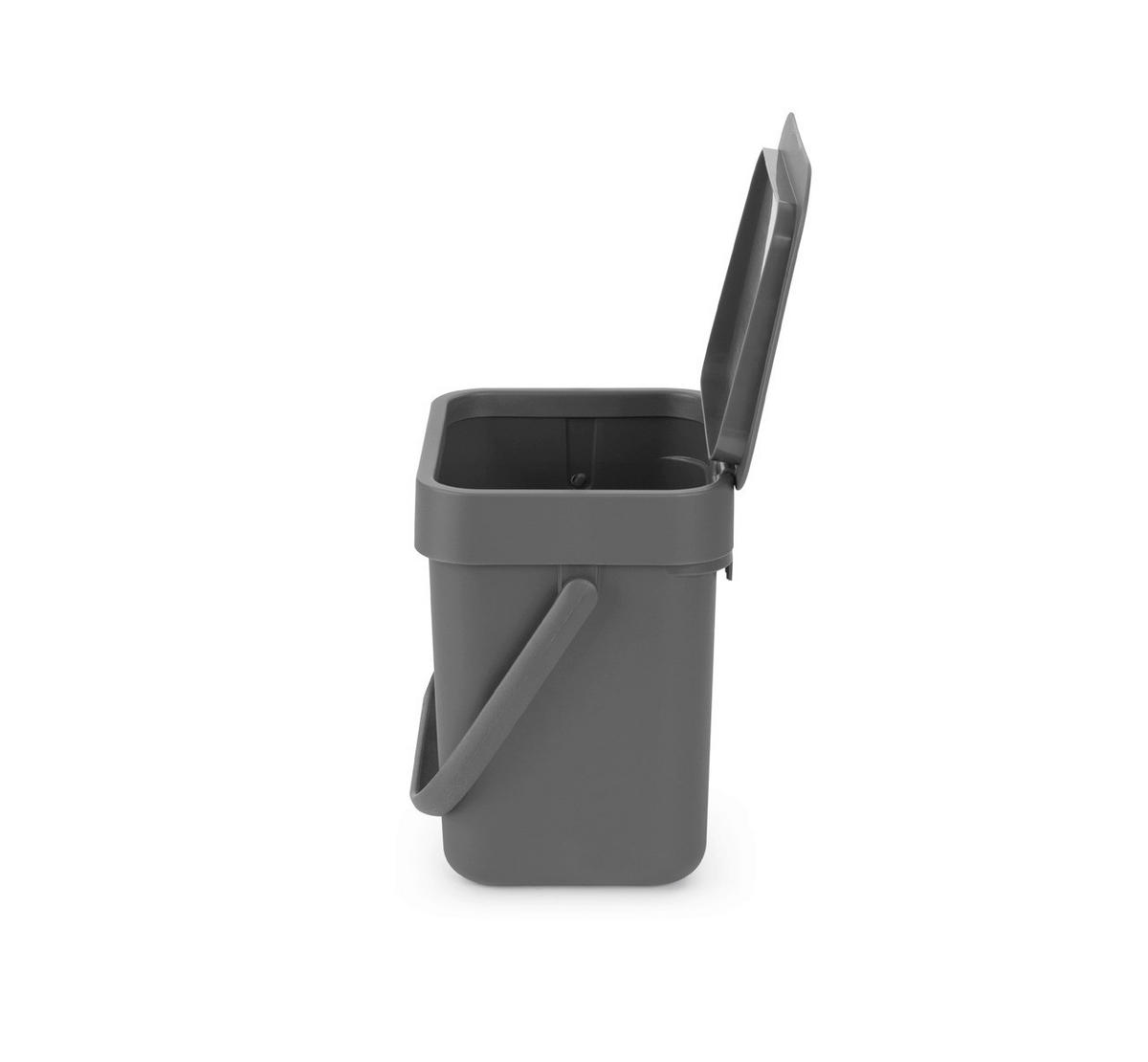 KOŠ ZA SMETI - siva/črna, Basics, umetna masa (13.9/17.4/18.8cm) - Brabantia