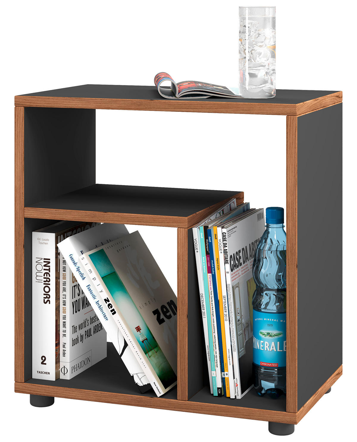 BEISTELLTISCH in Holzwerkstoff 50/55/30 cm  - Honigeiche/Anthrazit, Design, Holzwerkstoff/Kunststoff (50/55/30cm) - MID.YOU