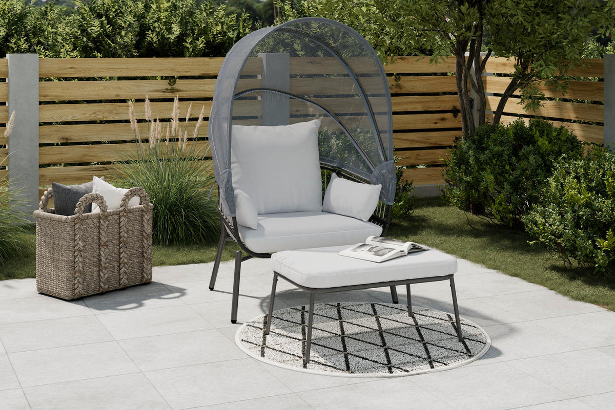 VRTNI SET   jeklo    antracit, svetlo siva    - antracit/svetlo siva, Moderno, kovina/umetna masa - Ambia Garden