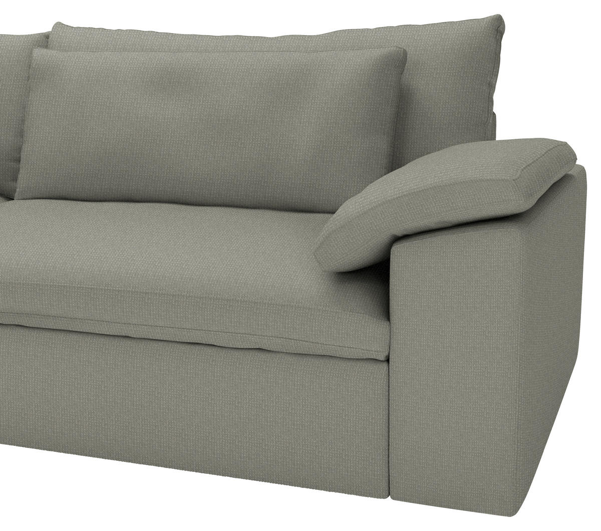 ECKSOFA  Chenille Graubraun  - Graubraun/Schwarz, Modern, Kunststoff/Textil (198/306cm) - Carryhome