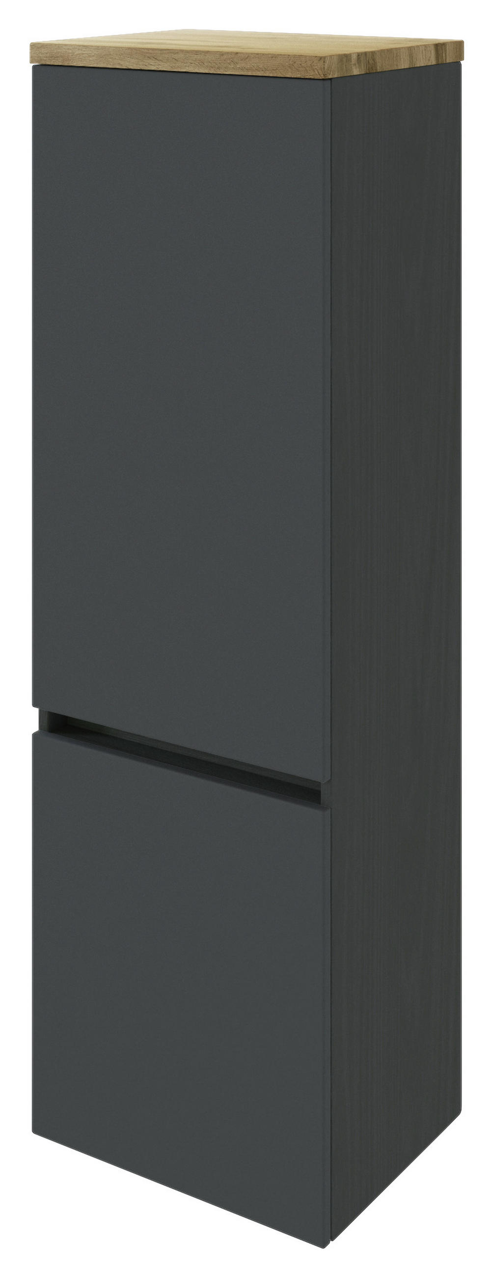 MIDISCHRANK 40/130/35 cm  - Eichefarben/Silberfarben, Basics, Holzwerkstoff/Kunststoff (40/130/35cm) - Held