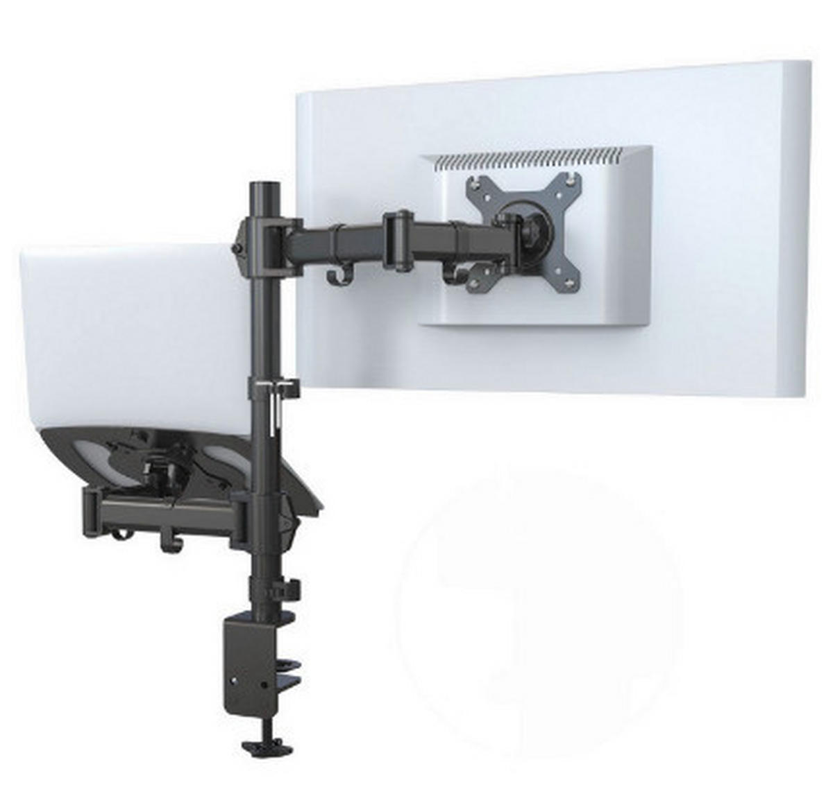 MONITOR-HALTERUNG Metall Schwarz  - Schwarz, Basics, Metall (88/60/8cm) - MID.YOU