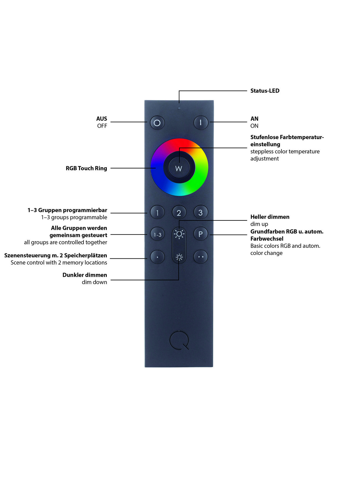LED-DECKENLEUCHTE  Smart 79,4/8 cm   - Silberfarben, Design, Kunststoff/Metall (79,4/8cm) - Paul Neuhaus
