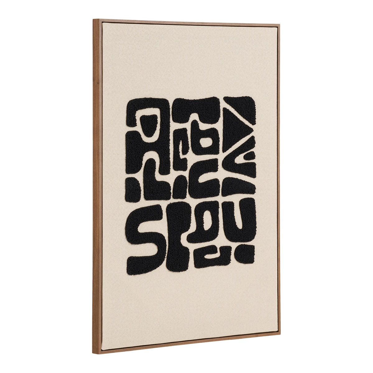 BILD Abstraktes Schwarz, Beige  - Beige/Schwarz, Basics, Holzwerkstoff/Textil (70/50/2,5cm)