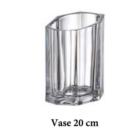 VÁZA, sklo,  - čiré, Lifestyle, sklo (15/20/15cm)