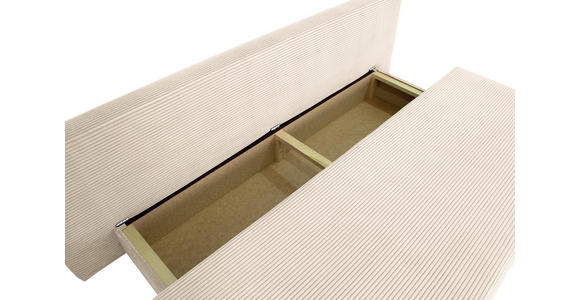 SCHLAFSOFA Taras  mit Stoffauswahl Cord Creme  - Creme/Schwarz, Design, Kunststoff/Textil (197/77/81cm) - Xora