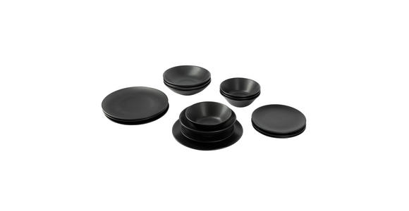 TAFELSERVICE Schwarz 16-teilig - Schwarz, LIFESTYLE, Keramik - Novel