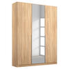 DREHTÜRENSCHRANK  in Sonoma Eiche, Silberfarben  - Silberfarben/Alufarben, MODERN, Holzwerkstoff/Metall (136/229/54cm) - Rauch Möbel