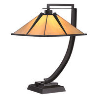 NAMIZNA SVETILKA  Pomeroy          54.8 cm   - temno rjava/barve jantarja, Konvencionalno, kovina/steklo (54.8cm) - Elstead Lighting