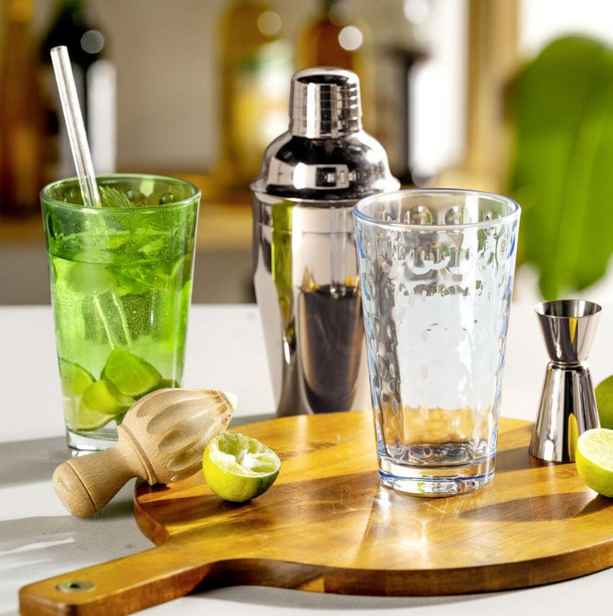 GLÄSERSET Optic 4-teilig  - Design, Glas (19,50/16,50/19,50cm) - Leonardo