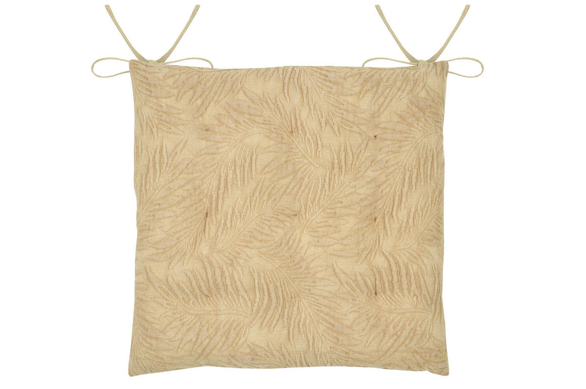 JASTUK ZA STOLICU SA NASLONOM     - senf žuta, Konvencionalno, tekstil (38/38cm)