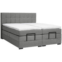 BOXSPRINGBETT 180/200 cm  in Grau  - Schwarz/Grau, KONVENTIONELL, Holz/Holzwerkstoff (180/200cm) - Moderano