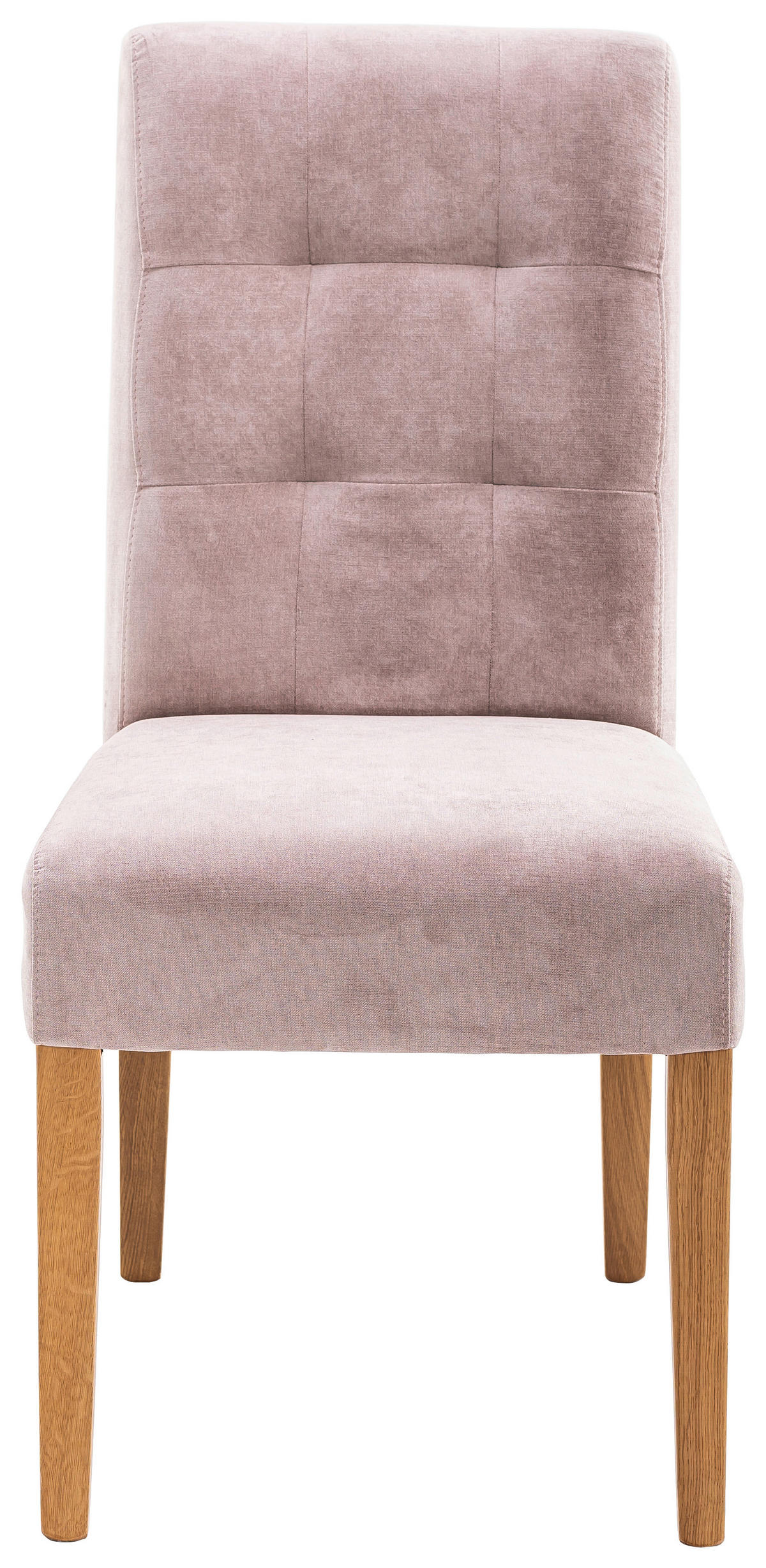 STUHL Webstoff Rosa  - Eichefarben/Rosa, KONVENTIONELL, Holz/Textil (48/95/61cm) - Carryhome