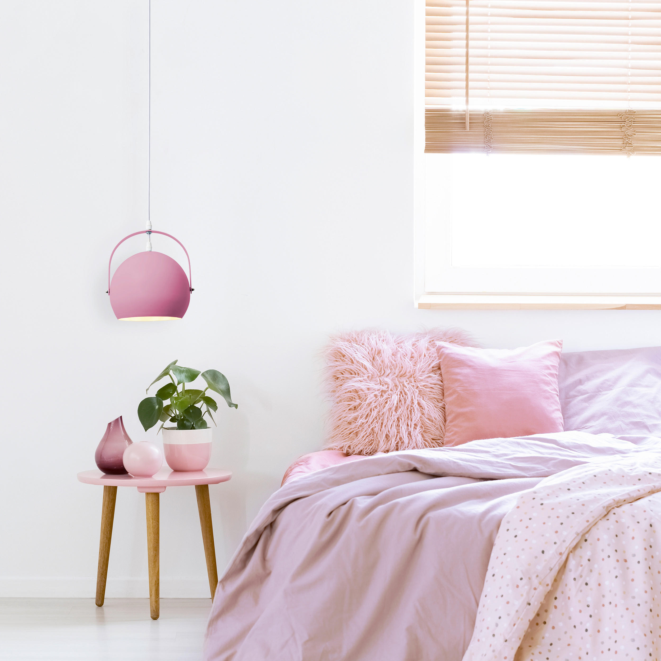 PENDELLEUCHTE Colorado 25/132 cm   - Pink, Basics, Metall (25/132cm) - Näve