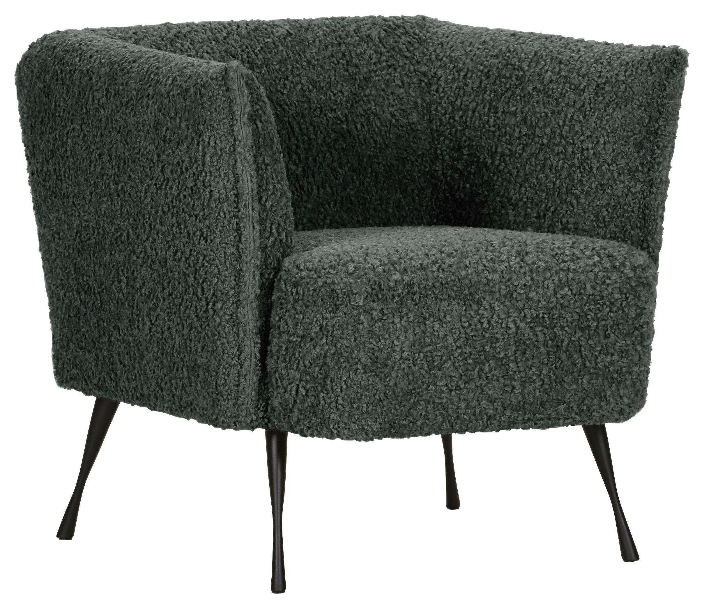 FÅTÖLJ i textil mörkgrön  - svart/mörkgrön, Design, metall/textil (76/73/76cm) - MID.YOU