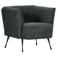 FÅTÖLJ i textil mörkgrön  - svart/mörkgrön, Design, metall/textil (76/73/76cm) - MID.YOU