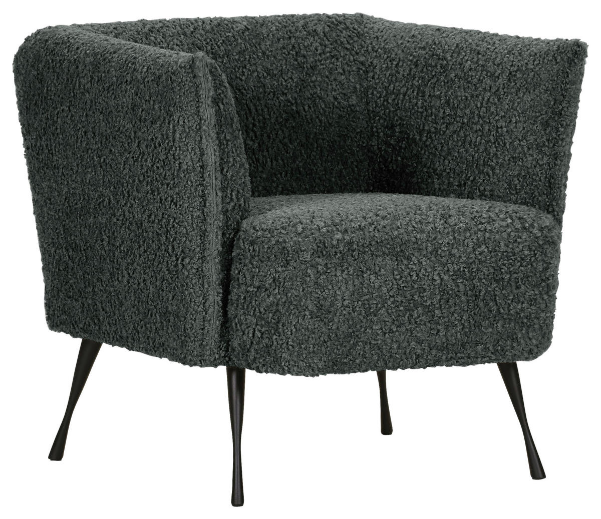 FÅTÖLJ i textil mörkgrön  - svart/mörkgrön, Design, metall/textil (76/73/76cm) - MID.YOU