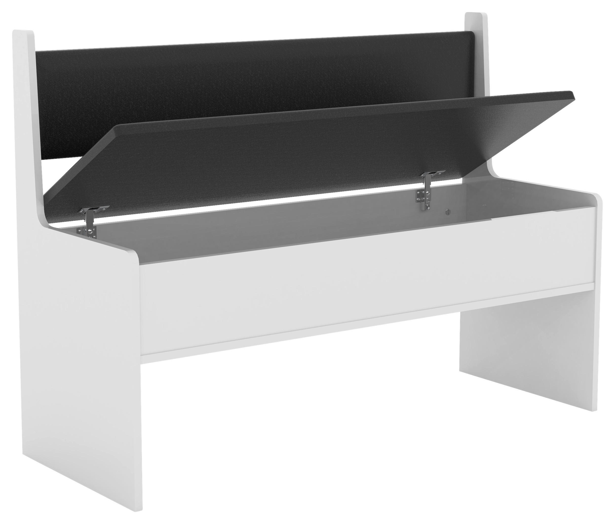 SITZBANK 110/80/42 cm Weiß  - Weiß, MODERN (110/80/42cm) - MID.YOU