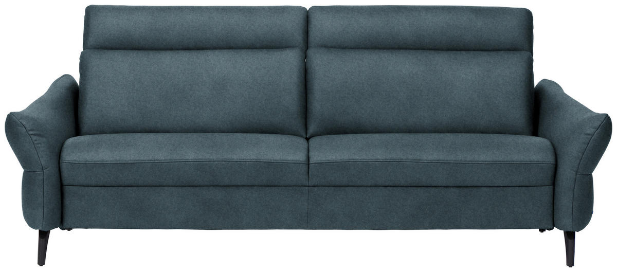 3-SITZER-SOFA in Leder Petrol  - Anthrazit/Petrol, Design, Leder/Metall (227/92/97cm) - Himolla Komfortklass