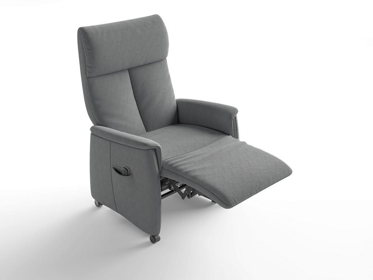 RELAXAČNÍ KŘESLO, textil, šedá - šedá/černá, Basics, textil/plast (76/112/84cm) - Sit & More
