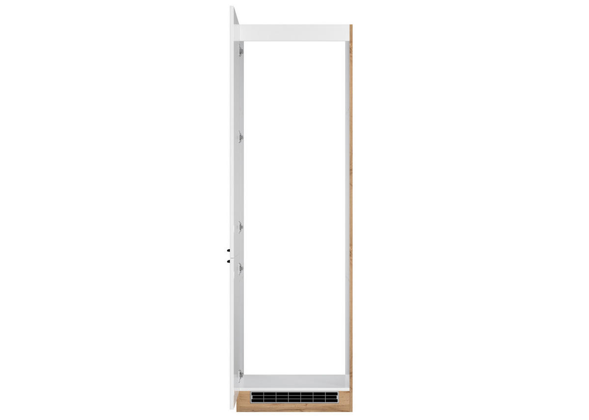 SKÅP FÖR VITVAROR 60/200/60 cm  i vit, ek Wotan  - vit/ek Wotan, Lifestyle, metall/trämaterial (60/200/60cm) - Held