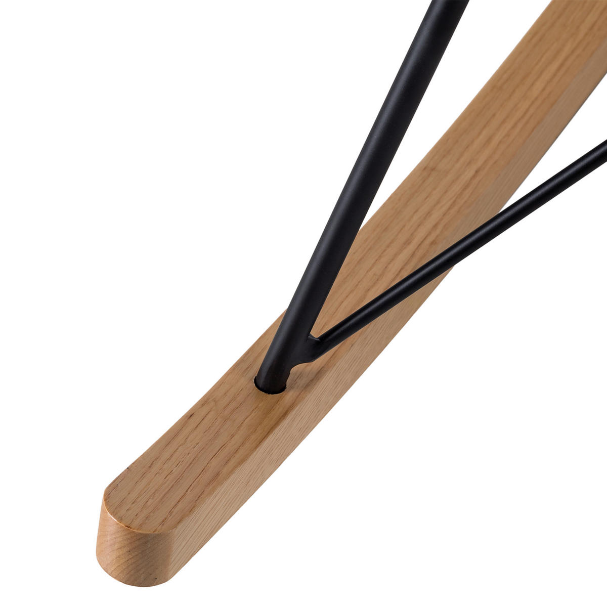 GUNGFÅTÖLJ i teddy tyg vit  - vit/svart, Modern, metall/trä (76/103/100cm) - home24